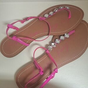 American Rag Pink Sandals with Rhinestones
